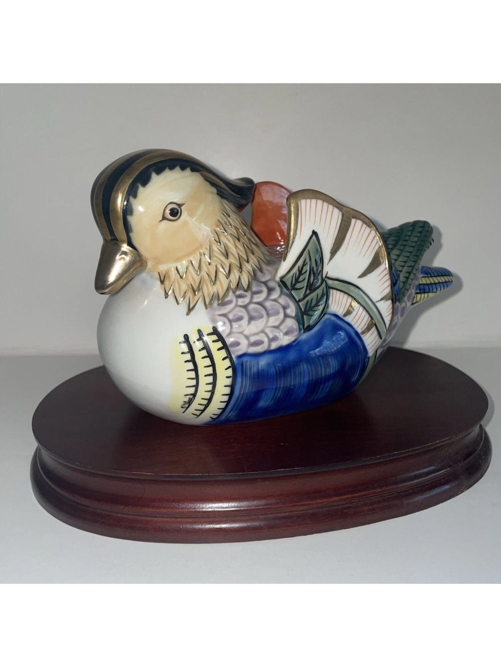 Andrea by Sadek #6348 Porcelain Duck Figurine Hand Painted Japan Vintage Base